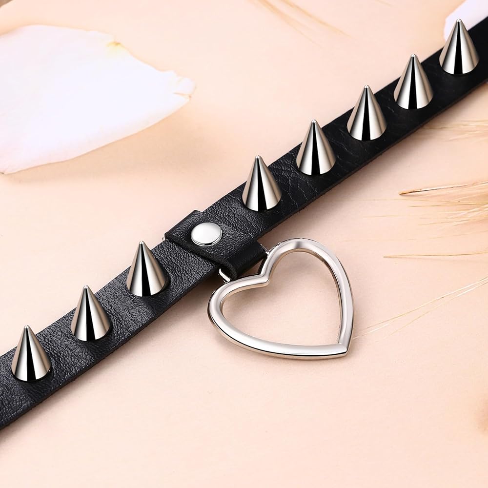 Amazon.com: Aroncent Love Heart Choker Necklace Rock Punk